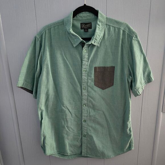 Retrofit Sage Green Button-Up Shirt Size XL - Casual, Retro, Workwear - Picture 1 of 7